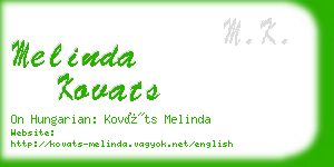 melinda kovats business card